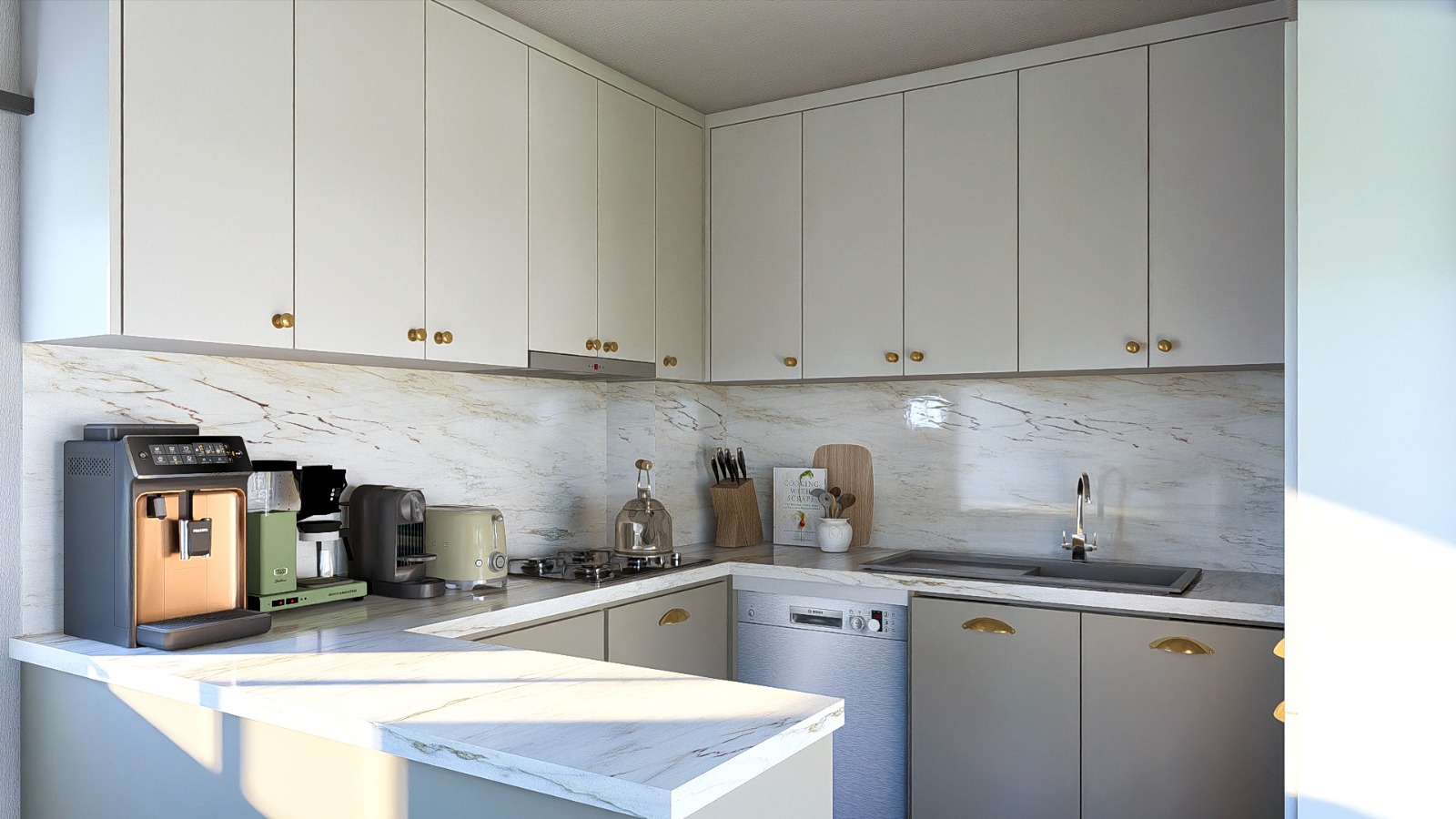 Kompakt mutfak iç mekan